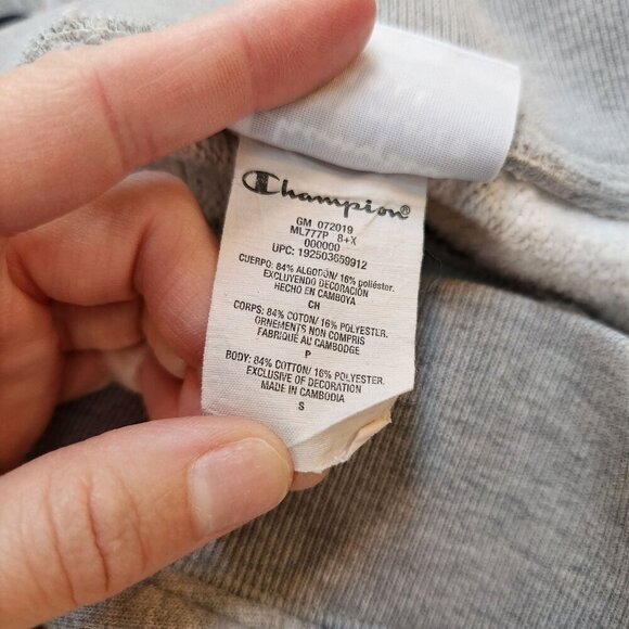 Champion 2 Piece Sweat Set Reverse Weave Hoodie Sweatshirt Joggers Grey XS/S - Picture 13 of 16